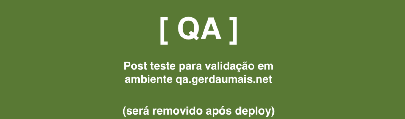 capa de testes