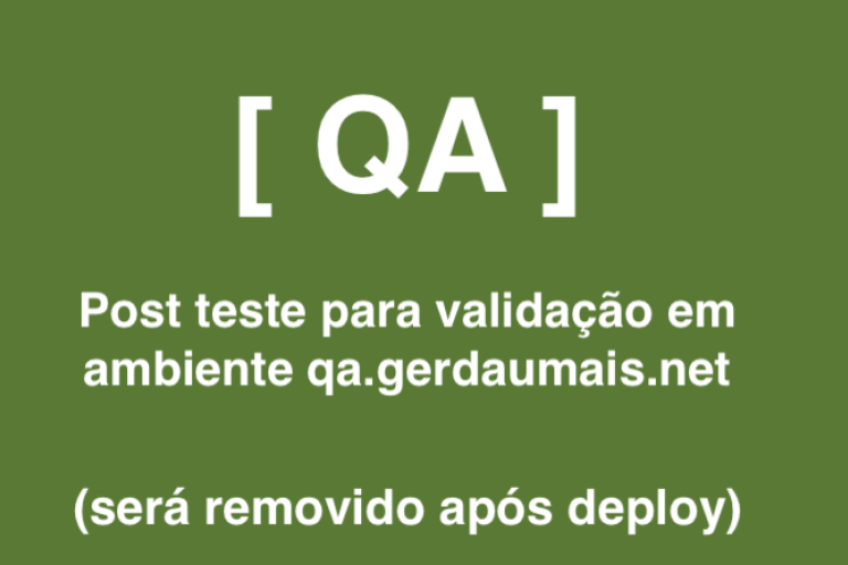 capa de testes
