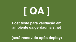 capa de testes