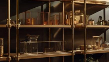 Estantes de aço na decoração com estilo industrial